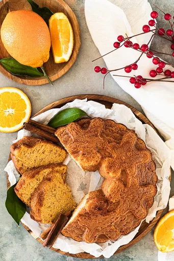 Bizcocho de naranja y canela