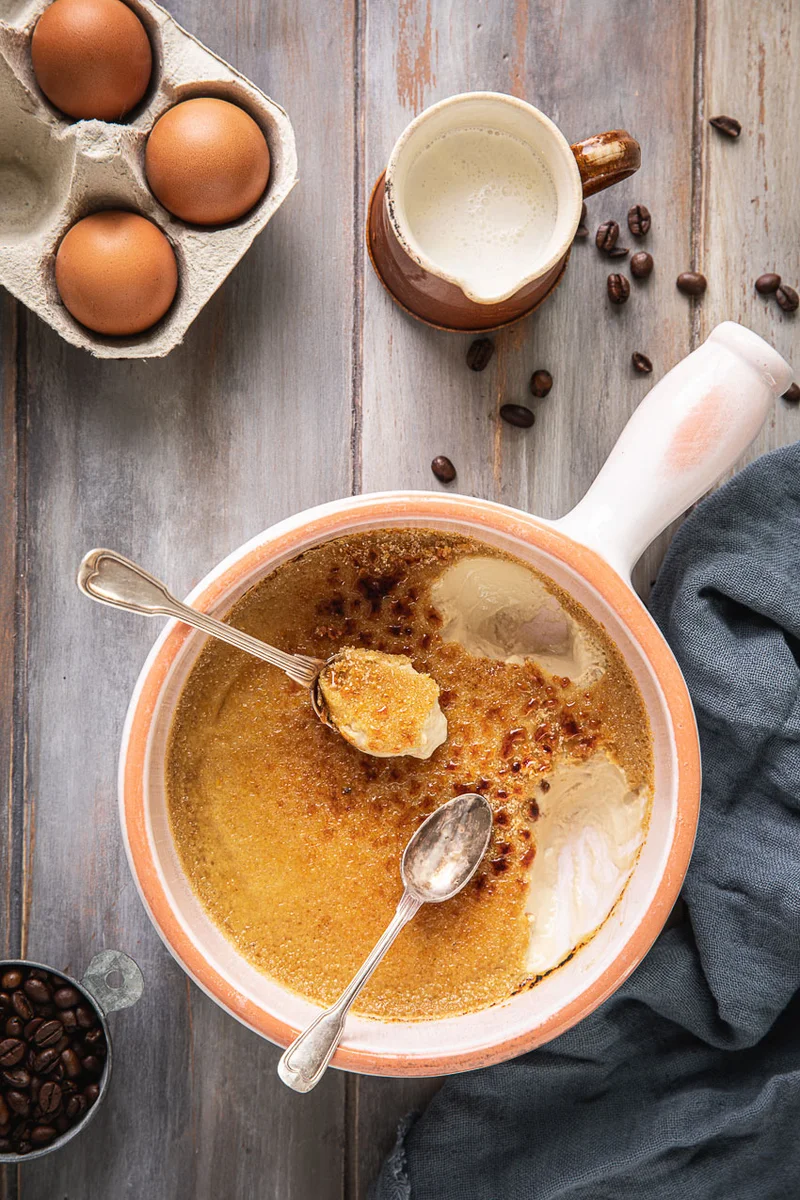 Crème brûlée au café
