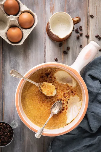 Crème brûlée au café