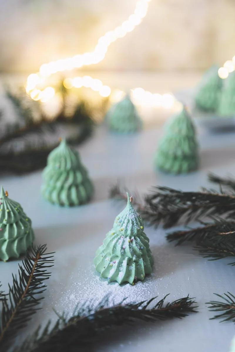 Meringues sapins de Noël