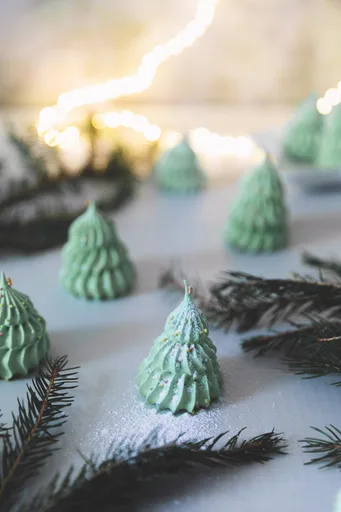 Meringues sapins de Noël