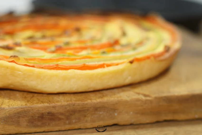 Spiral vegetable tart