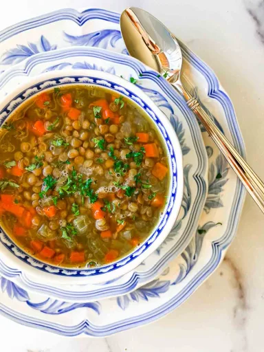French Bistro-Style Lentil Soup with Bacon