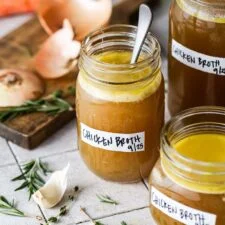 Slow Cooker Homemade Chicken Broth