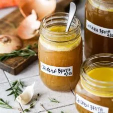 Slow Cooker Homemade Chicken Broth