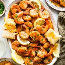 Gambas Estilo Barbacoa de Nueva Orleans al Horno