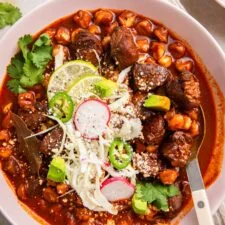 Pozole Rojo (Authentic Mexican Pork & Hominy Stew)