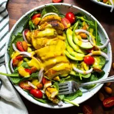 Ensalada de espinacas con pollo