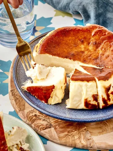 Receta de tarta de queso vasca