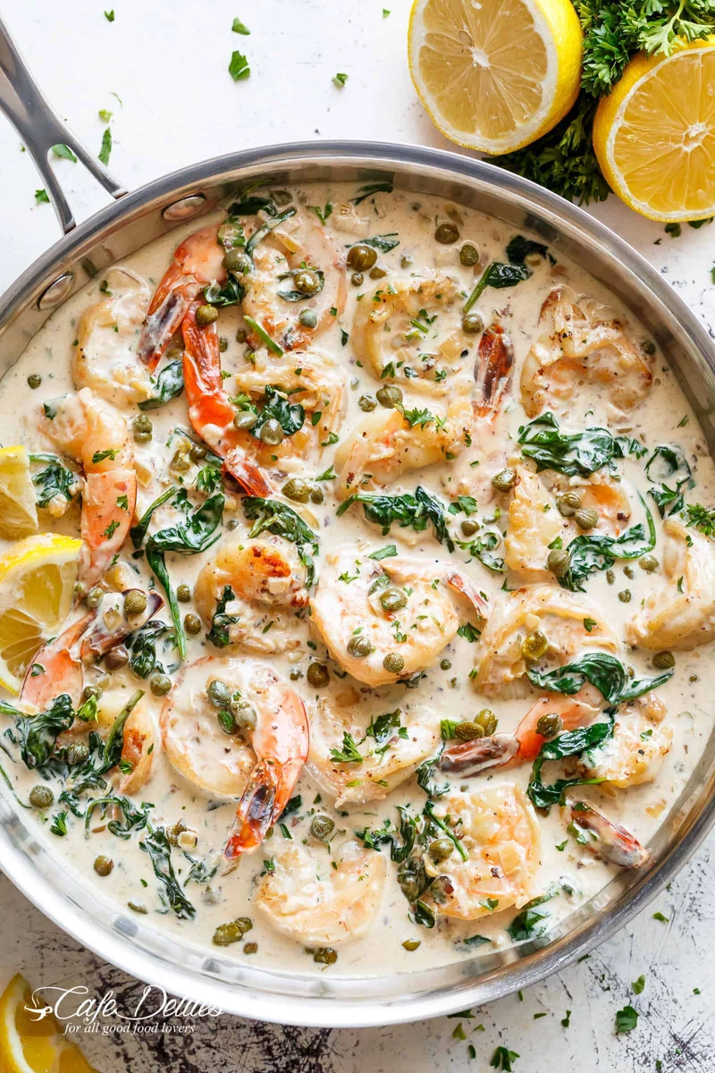 Creamy Garlic Butter Shrimp Piccata