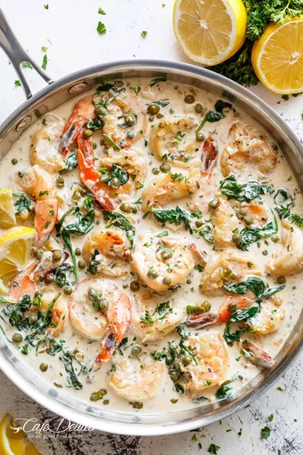 Creamy Garlic Butter Shrimp Piccata