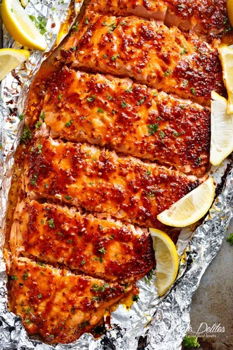 Honey Mustard Salmon In Foil