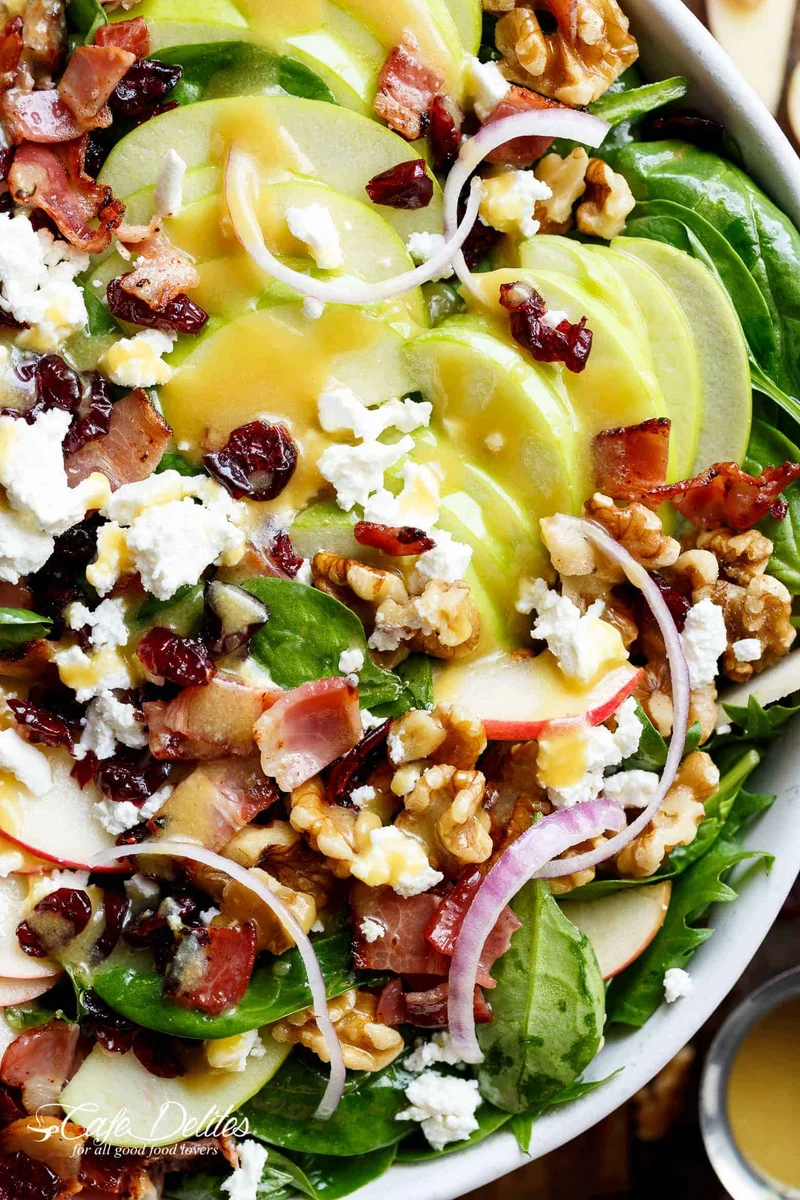 Honey Dijon Apple Bacon Cranberry Salad