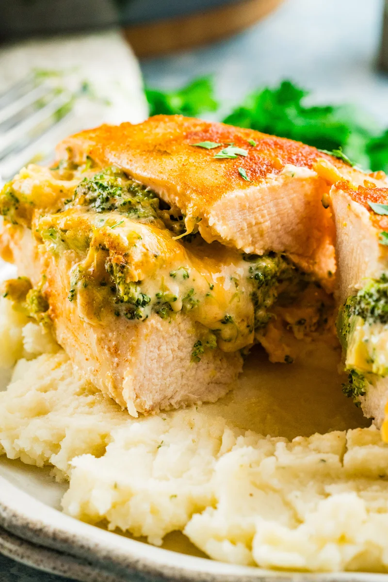 Broccoli Stuffed Buffalo Chicken Breast