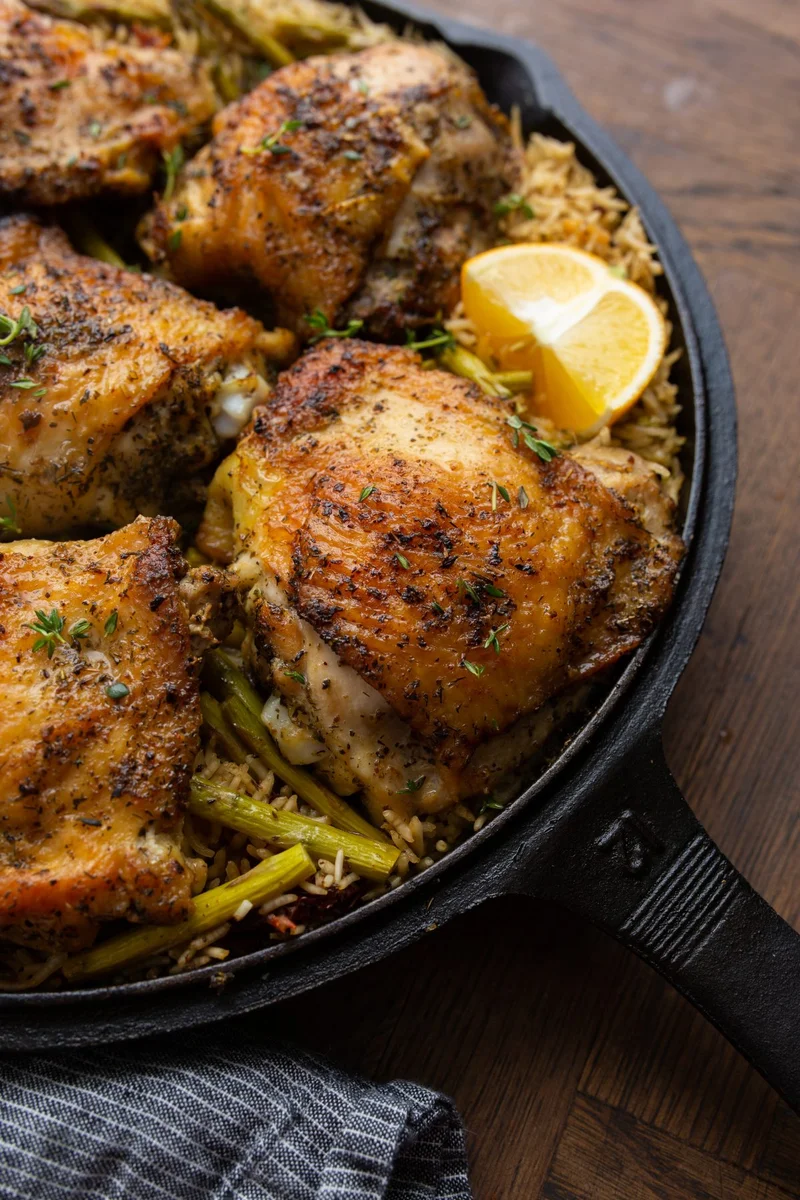 One Pot Lemon Herb Chicken & Rice