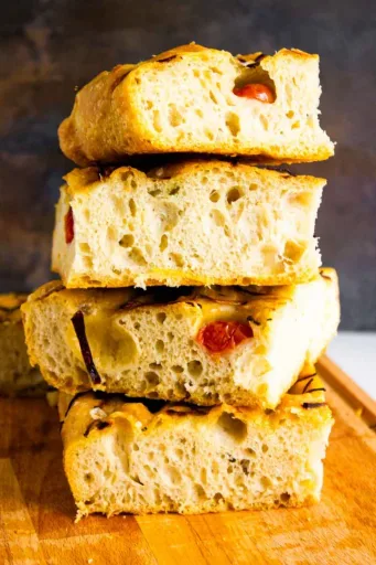Focaccia with Cherry Tomatoes, Shallots, and Rosemary