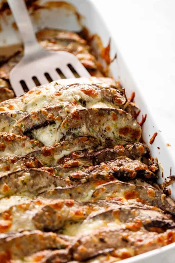 Champiñones Portobello gratinados