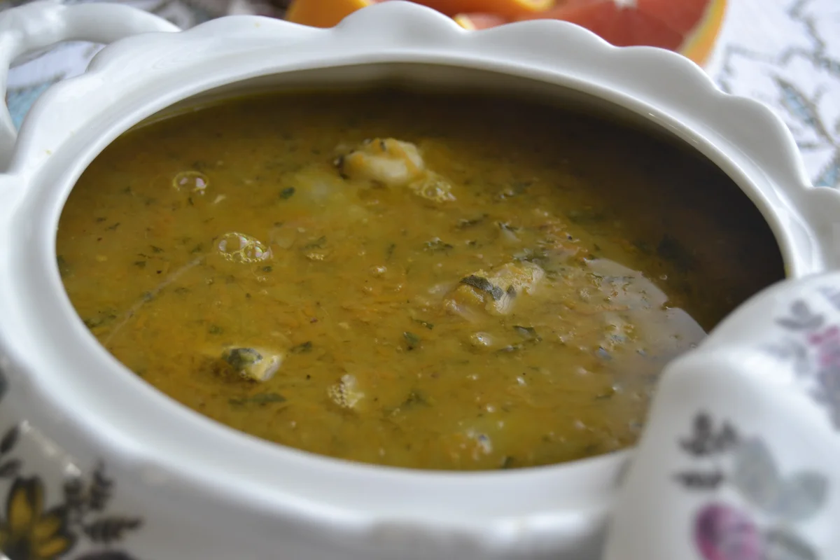 Sopa de ervilha partida
