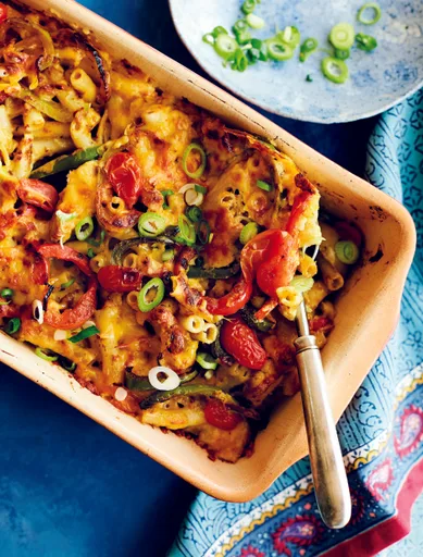 Macaroni and Cheese with Chicken masala