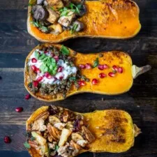 Stuffed Butternut Squash Recipe (Three Variations)
