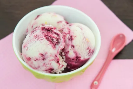 Yogur helado de frambuesa