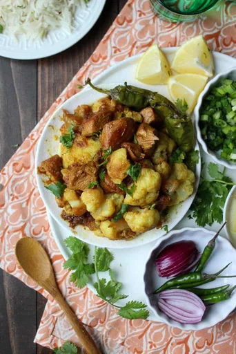 Pollo con coliflor
