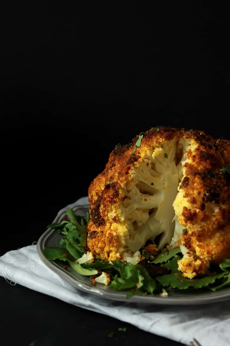 Spicy Whole Roasted Cauliflower