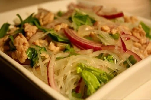 Thai glass noodle salad (yam wun sen)