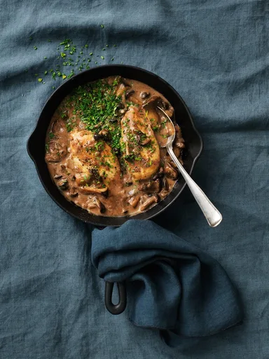 Kylling med svampesauce
