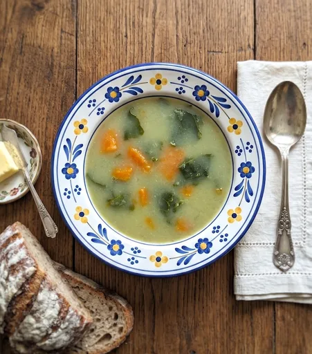 Sopa portuguesa de berza