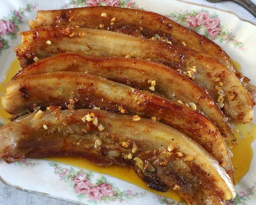Tiras de panceta de cerdo asada