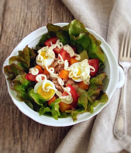 Ensalada de atún cremosa con mayonesa