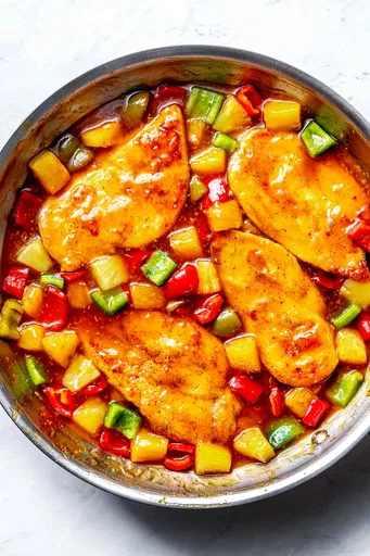 Receta de pollo con piña al horno