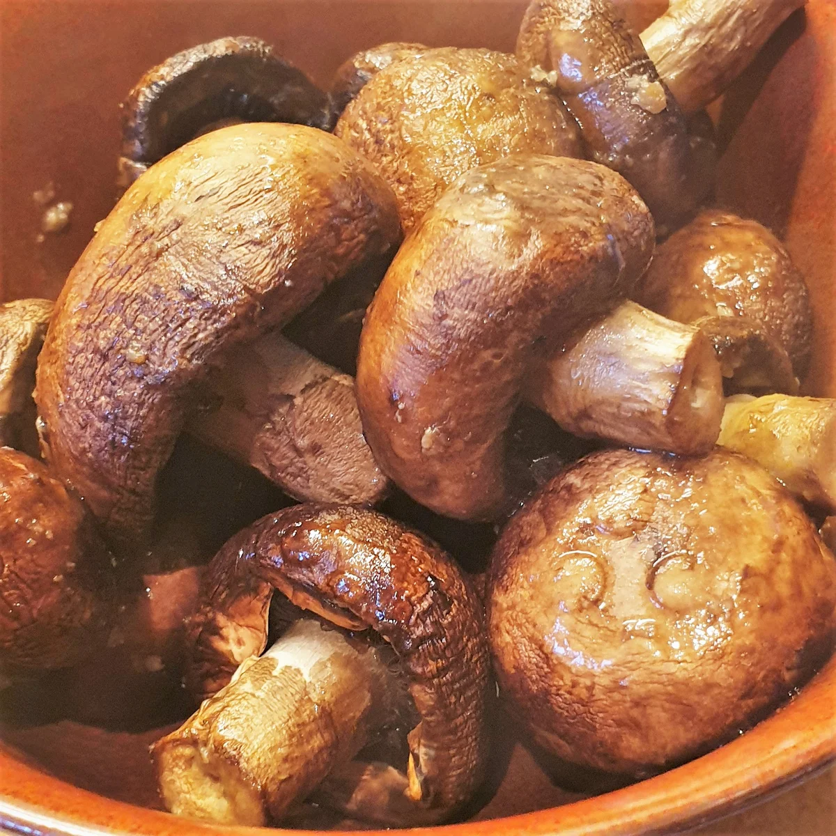 Air Fryer mushrooms with Balsamic and Garlic