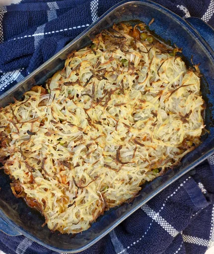 Beef keema with rosti topping
