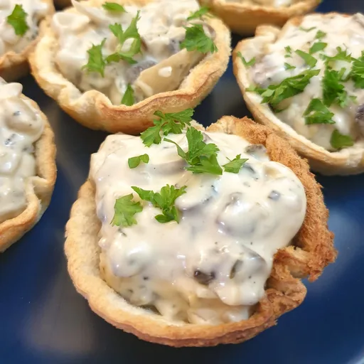 Toasted mushroom breadcups