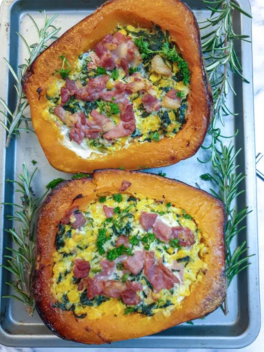Calabaza butternut rellena y asada