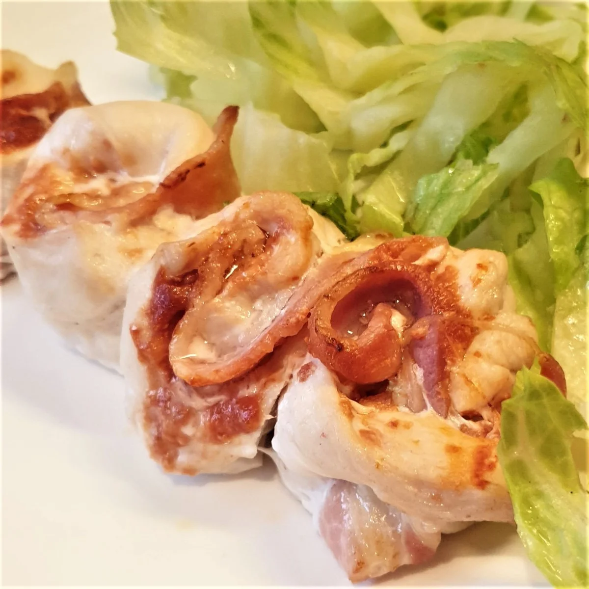 Chicken and bacon skewers
