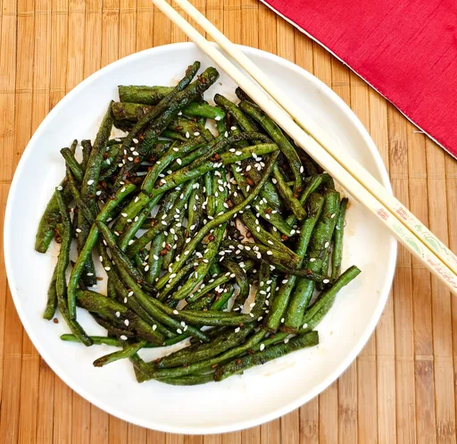 Chinese garlic green beans