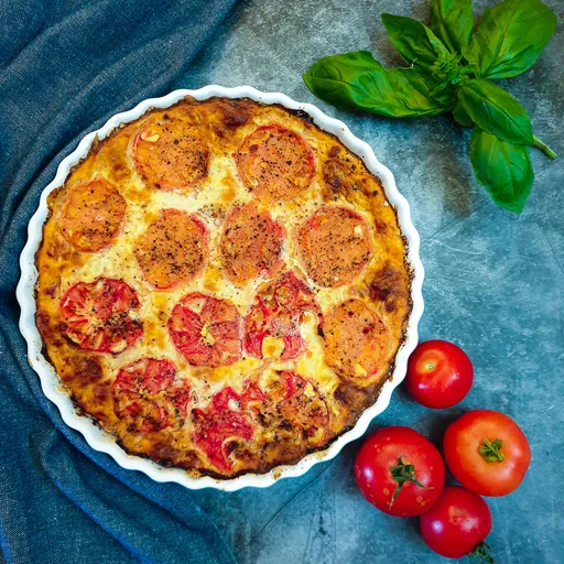 Quiche de tomate sin base