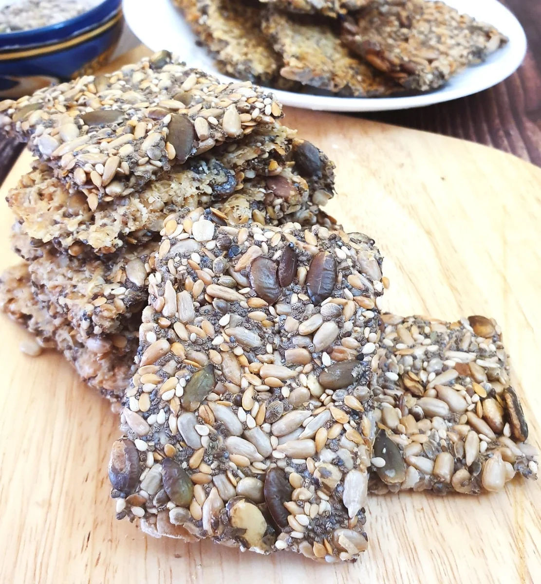 Crispy seeded crackers