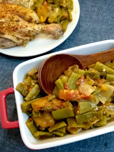Middle Eastern-style runner beans