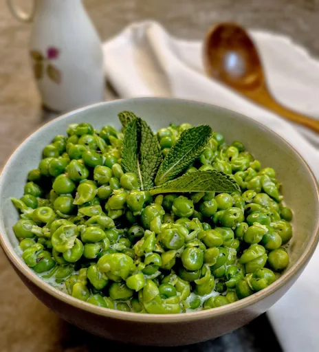Puré rústico de guisantes con menta