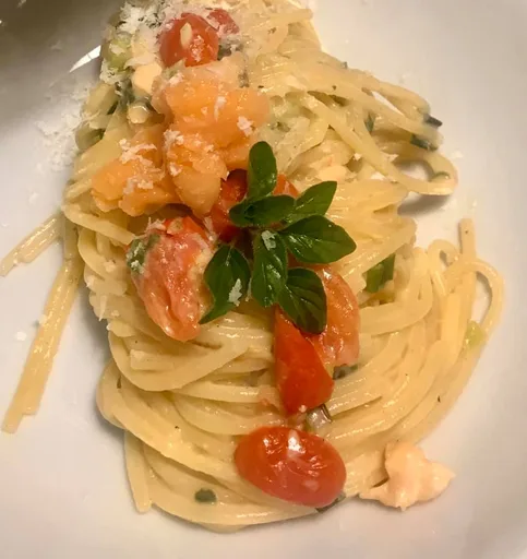 Salmon and Caper Spaghetti