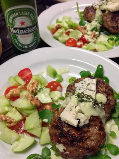 Hamburguesas caseras de tomillo y nueces