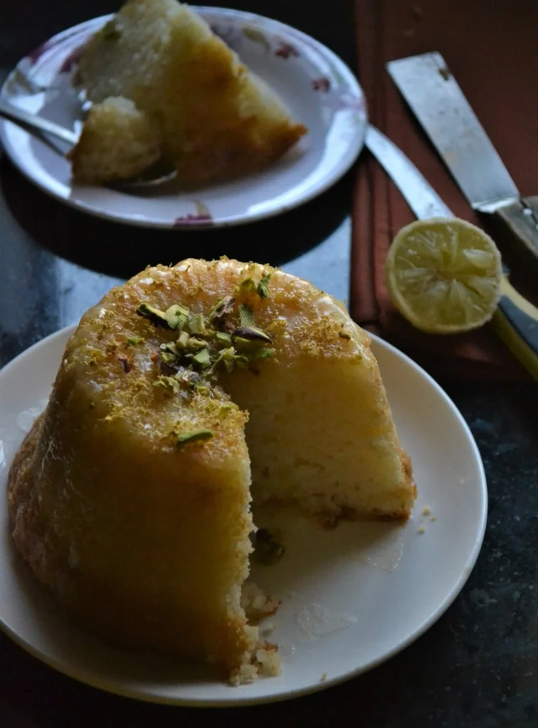Yeasted Eggless Lemon Cake Recipe