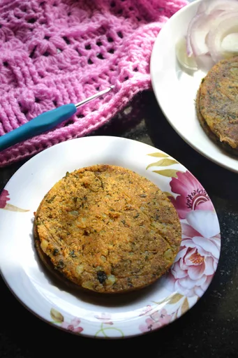 Methi Aloo Bajra Roti Recipe - #BreadBakers