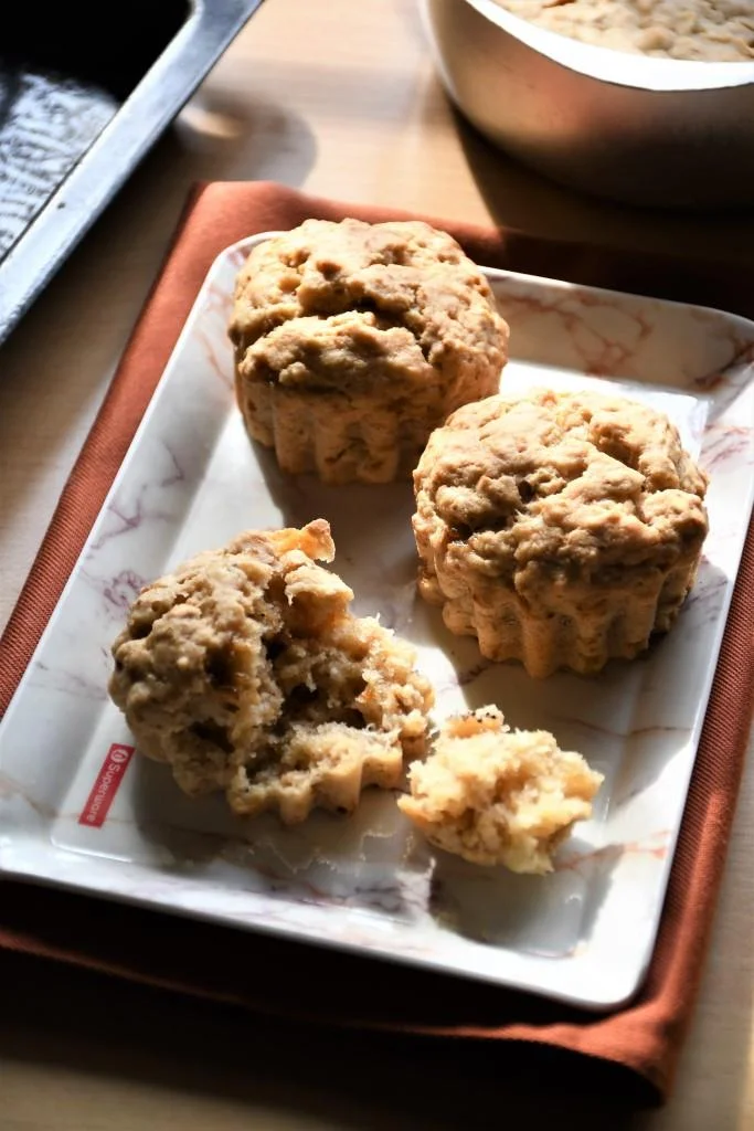 Eggless Whole Wheat Banana Muffins with Sourdough Discard