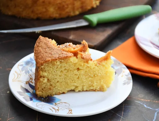 Pastel de naranja sin huevo con pasta de naranja