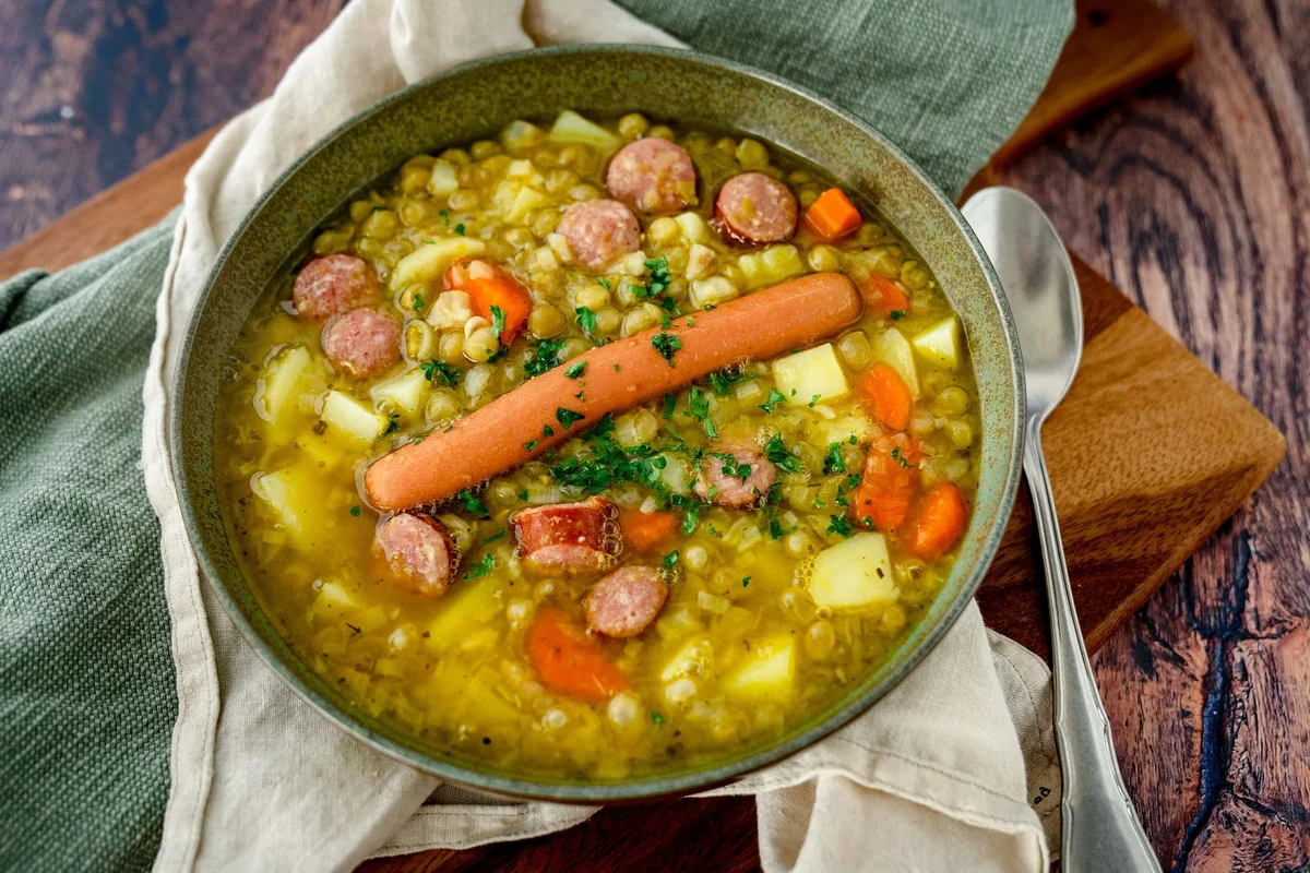 Erbsensuppe aus dem Schnellkochtopf